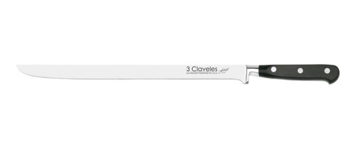 Cuchillo 30 Cms Jamonero Inox Tres Claveles 1579