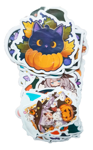 Set De 50 Stickers/calcomanías De Halloween