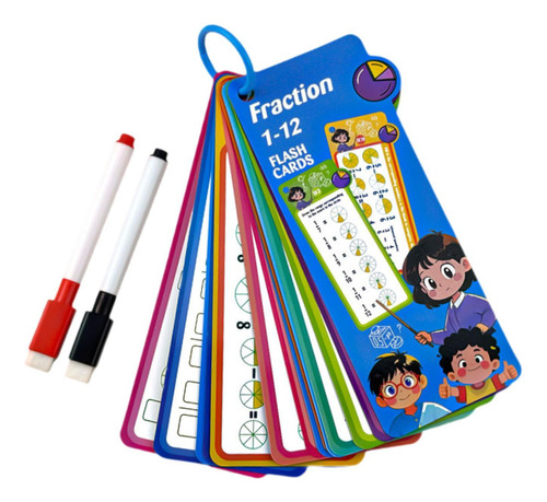 0-12 Tarjetas De Matemáticas Matemáticas Ayudas Fracción