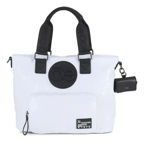 Bolsa Tote Cloe Nylon Estampado Glossy Asa Larga Ajustable Color