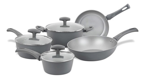 Batería De Cocina Hamilton Beach Hco604 Aluminio Gris 8 Pezs