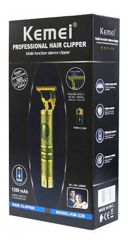 Imagen 3 de 10 de Maquina Patillera Barberia Profesional Kemei Km-228 Recargab