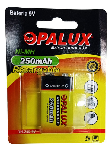 Batería Recargable 9v 250mah Opalux - Mihaba