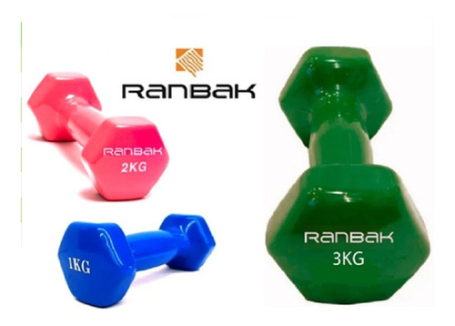 Mancuerna Pesa Goma Vinilica 1 Kg Ranbak 739 Envio Y Cuota