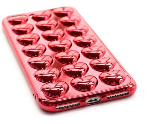 Funda Case iPhone 6 / 6s Corazon Rojo 3d Tpu + Correa Envío