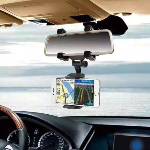 Imagen 8 de 8 de Soporte Porta Celular 360 Carro Auto Espejo Retrovisor