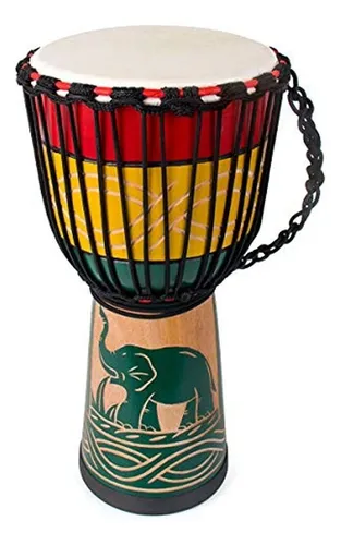 Lotmusic Djembe African Drum Bongo Congo Stardard Size Mahog