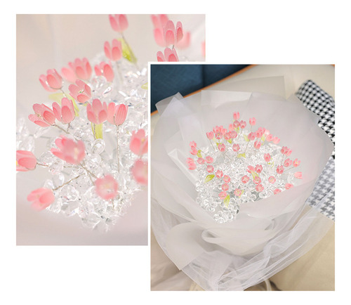 Tulip Glowing Bouquet Light Strip Diy Handcraft Beautiful