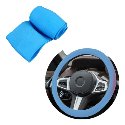Cubre Volante + Funda Llave Silicona Chevrolet Corsa Azul