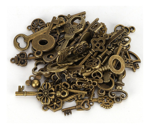 W Decoração De Bronze Chave Antiga Diy Pingentes Feitos À M