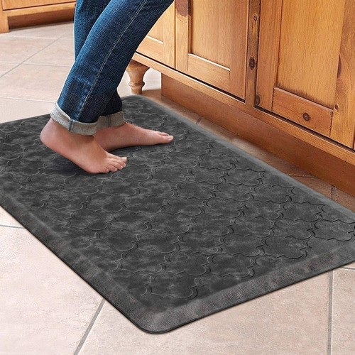 Alfombra Wiselife De Cocina Acolchado Antifatiga Negro