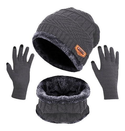 Gorro Bufanda Conjunto Para Frio Invierno Unisex Tejido  [u]