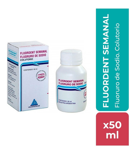 Fluordent Semanal Colutorio Fluoruro De Sodio X50 Ml 