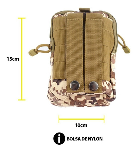 Kit Sobrevivência De Emergência E Pesca Bolsa Camuflada Fg