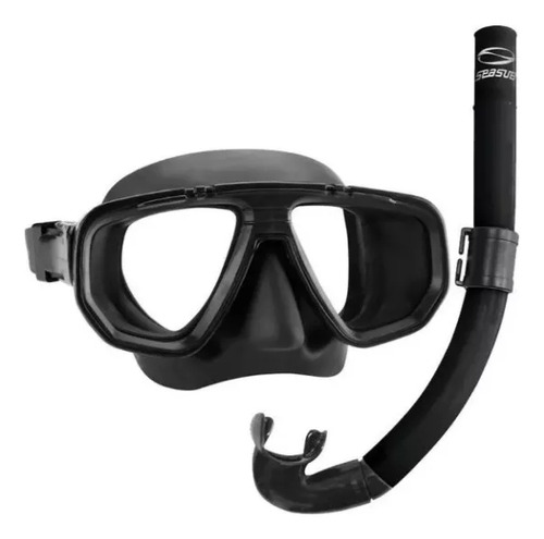 Kit Mergulho Dua Máscara Respirador Snorkel Seasub Várias Co