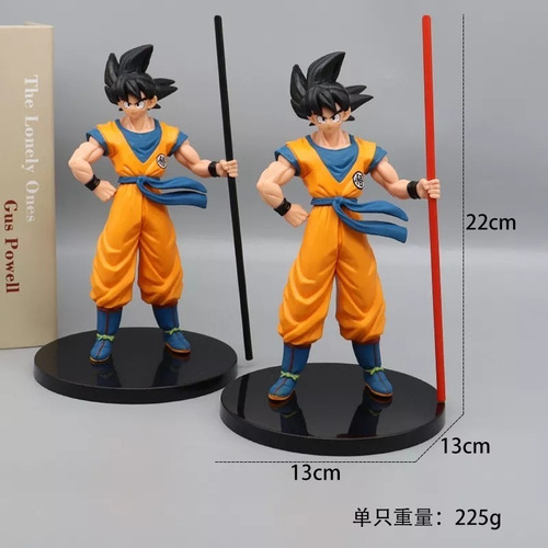 Imagen 3 de 6 de Figura Goku Con Báculo Sagrado - Dragon Ball 22cm