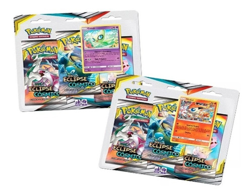 12 Triple Pack Sol E Lua 12 Eclipse Cósmico Celebi E Victini