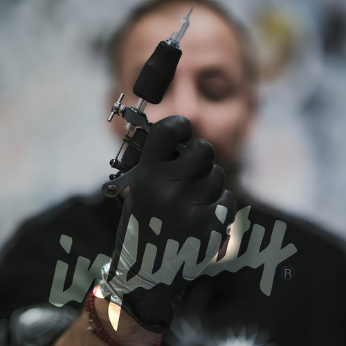 Máquina de caneta de tatuagem rotativa Infinity Perseus Stroke de 4,0 mm - cor preta