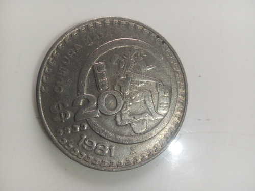 2 Monedas 20$ Maya 1981 Muy Buscada Por Coleccionistas