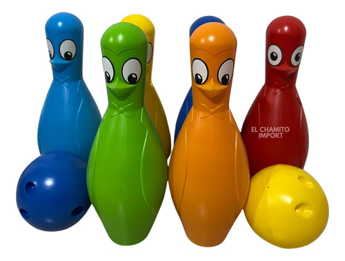 Set De Bowling Palitroques Mini Bolos Juego Para Niños