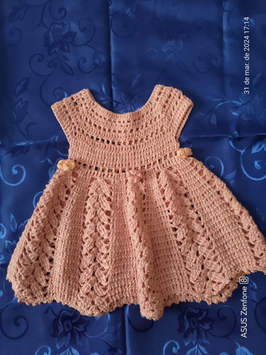 Lindo Vestido De Crochê Infantil, Todo Feito A Mão