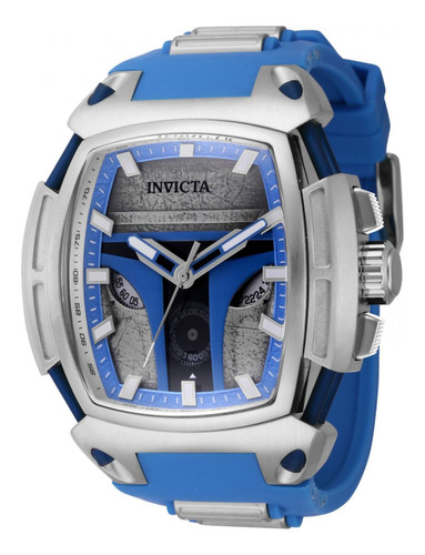 Reloj Invicta 43664 Acero Azul Hombres Color del bisel Plateado Color del fondo Gris-azul