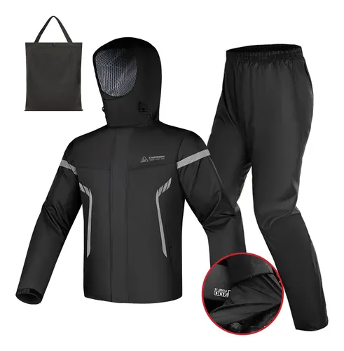 Kit Capa De Chuva Roupa Conjunto Para Motoqueiro Reforcada