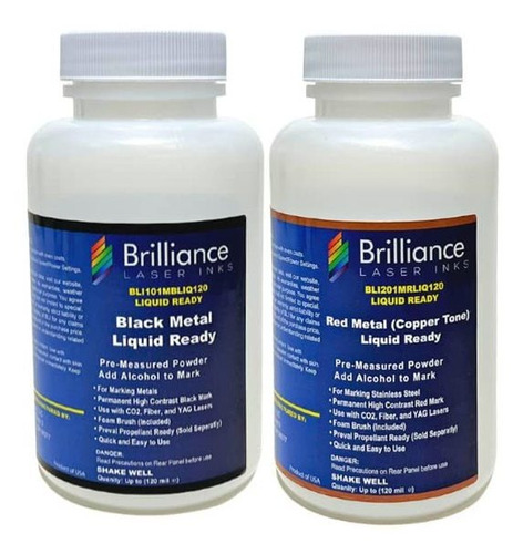 Tinta Laser Brillante  Para Marcar Metal Fibra Yag Fl Oz