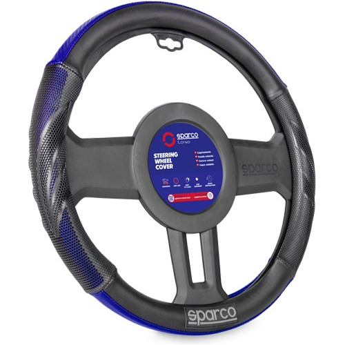 Funda Cubre Volante Forro De Timon Fibra Sparco Sps100bl