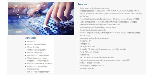 Inversor Frequência Trifásico C Igbt Weg 7,5cv 220v Cfw500