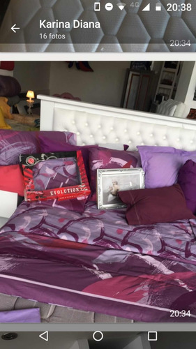 Combo +sommier+colchón 2 Pzas+ Acolchado+sábanas+almohadas