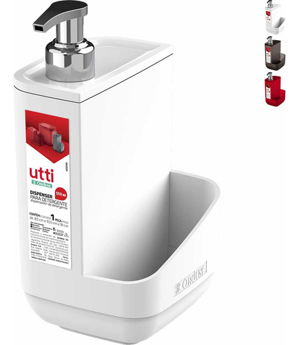 Porta Detergente Dispenser 550ml E Compartimento P/ Esponja