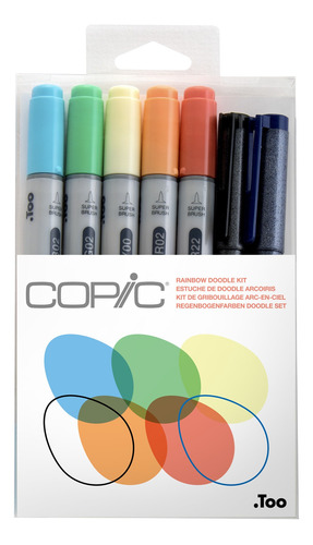 Copic Ciao Doodle Kit: Rainbow (7 Lápices)