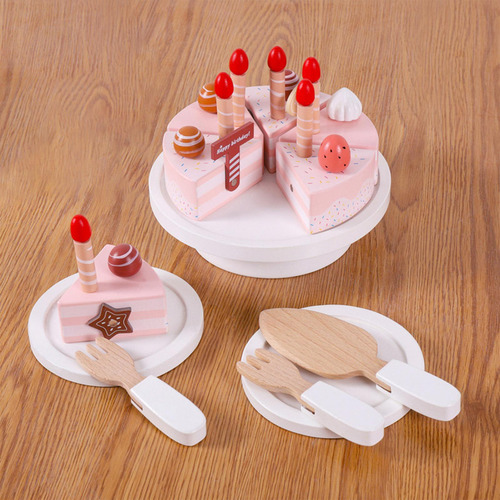 Juguetes De Pastel De Madera Diy Juego De Imaginación Juego