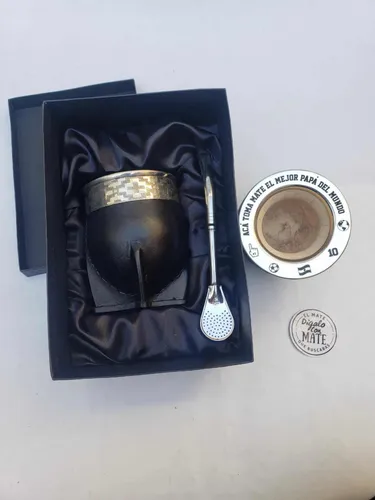 Mate Imperial Grabado Digalo Con Mate + Bombilla + Caja