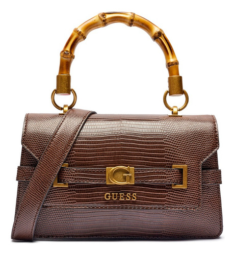 Bolsa Satchel Guess Café Nueva Y Original