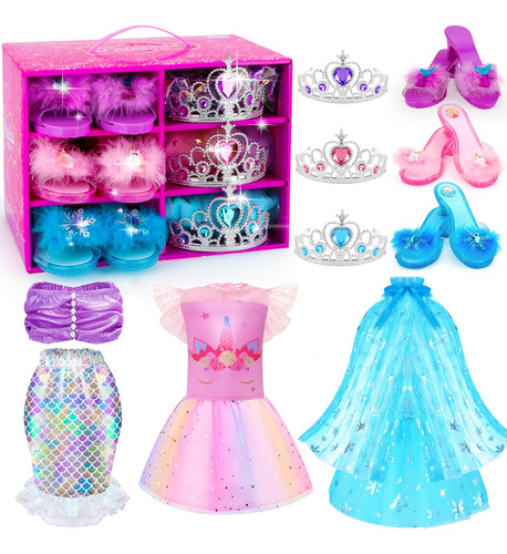 Chillife Juego De Zapatos De Princesa Para Ninas, Juguetes D