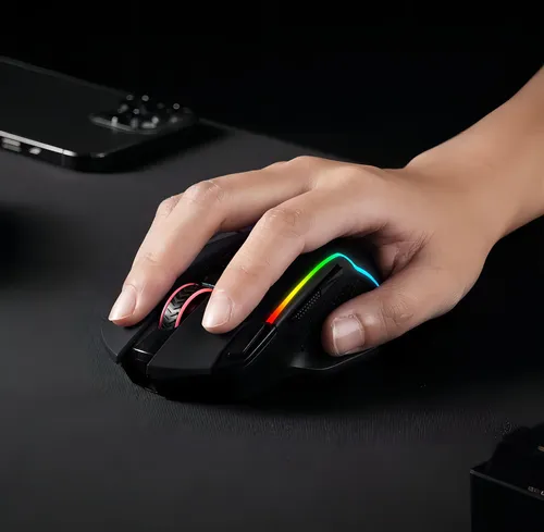 Mouse Gamer Rgb Inalambrico Redragon M810 Taipanpro 10000dpi Color Negro
