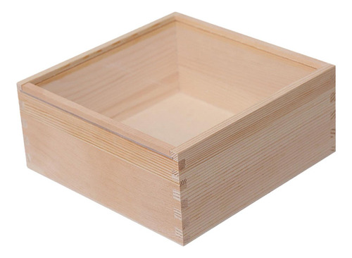 Caja De Madera, Caja De Regalo Artesanal, Caja 18cmx18cmx8cm