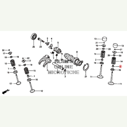 Imagen 2 de 10 de Reten Valvula Adm Honda Xr 250 400 Crf 450 Nx 400 5.5mm
