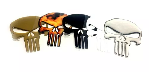 Adesivo Punisher Justiceiro 20x14cm cor preta