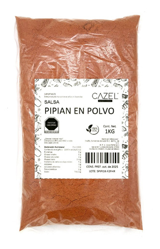 Imagen 1 de 2 de Pipian Tradicional En Polvo Oaxaqueño Natural 500g