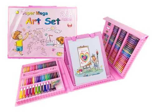 Estuche De Colores Para Arte Y Dibujo Set 208pzs  Para Niños