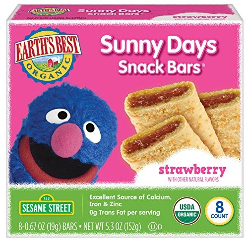 Earths Best Organic Sunny Day Toddler Snack Bars Con Corteza