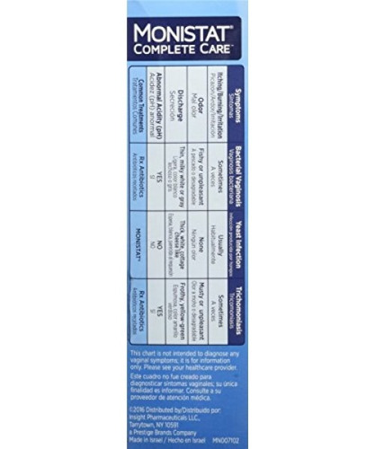 Monistat Complete Care Prueba De Salud Vaginal, 2 Hisopos