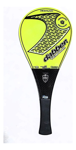 Paleta Dabber Titanium Kevlar Carbono + Overgrip Verde Fluor Negro