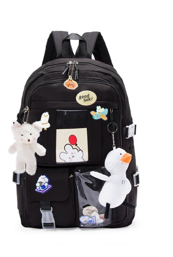 Mochila Kawaii Feminina Bolsa Notebook Resistente Escolar