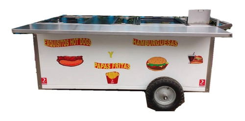 Carrito Para Hot-dogs Y Hamburguesas Con Toldo Y Lona