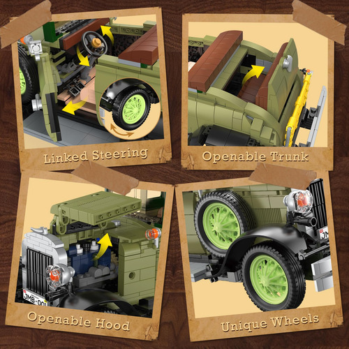 Jmbricklayer Set De Construcción De Coches Vintage Con