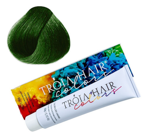 Kit Tintura Tróia Hair  Profissional Troia colors tom #0.13 corretor verde